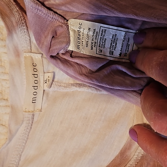 Mododoc XL sleeveless maxi dress 100% cotton purple, mauve, Taupe. - Picture 8 of 11